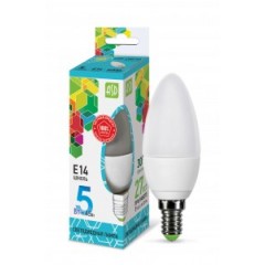 Лампа светодиод.LED-свеча-standard 5Вт 4000К E14 450лм 160-260B ASD 4690612002224