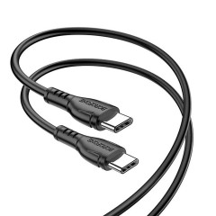 Кабель USB-C BOROFONE BX51 Triumph 60W, Type-C - Type-C, 3A, 60W, 1 м, черный6931474751669