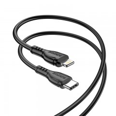 Кабель USB-C BOROFONE BX51 Triumph, Type-C - Lightning, 2.4А, 1 м, черный6931474750884